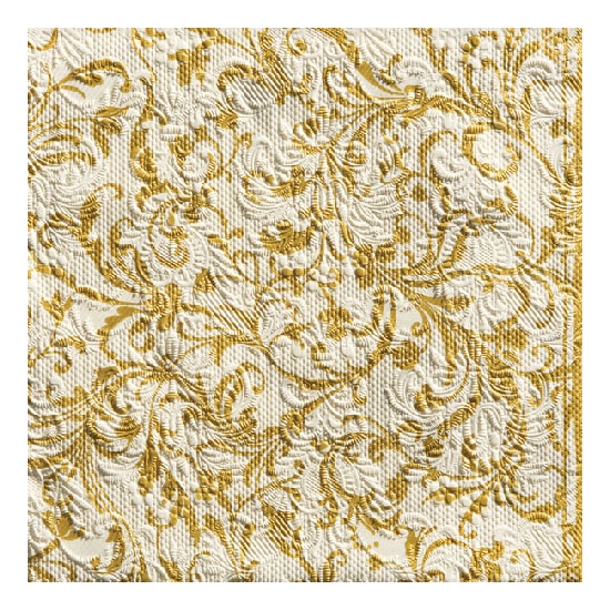 Szalvéta Elegance Damask cream gold papírszalvéta