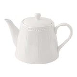Teáskanna Elite White fehér porcelán teáskanna domború mintával 850 ml