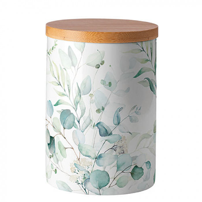 Konyhai tároló Eucalyptus porcelán konyhai tároló szilikon zárógyűrűvel közepes
