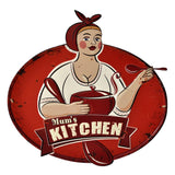 Falikép Fém retro konyhai falikép Mum's Kitchen