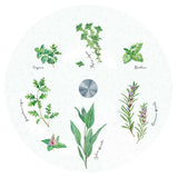 Tál Forgó üvegtál 32cm fűszernövényes díszdobozban Herbarium