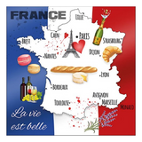 Szalvéta France papírszalvéta, 33x33cm - La Vie Est Belle