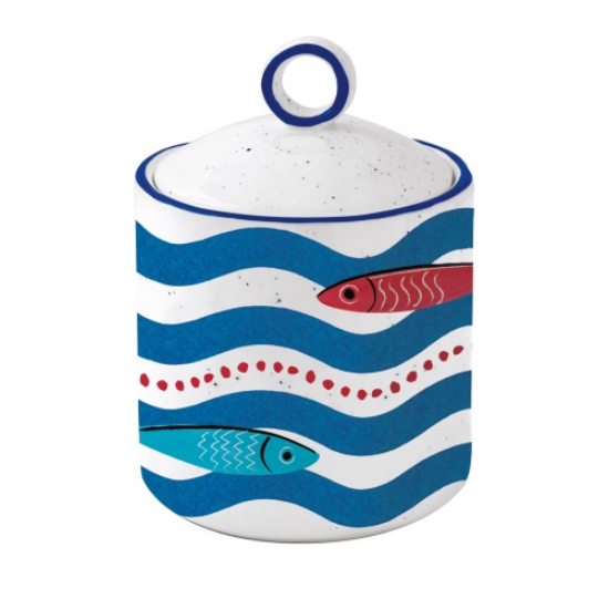 Fűszertartó Halmintás porcelán konyhai tároló fűszertartó Sardine's Party