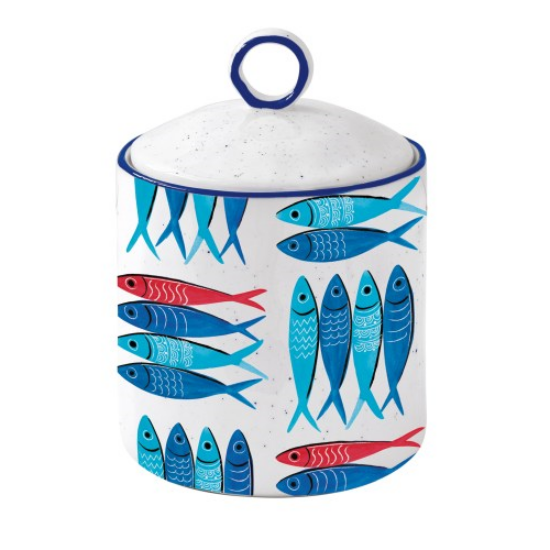 Fűszertartó Halmintás porcelán konyhai tároló fűszertartó Sardine's Party SARD