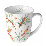 Bögre, csésze Homoktövis porcelán bögre 400 ml