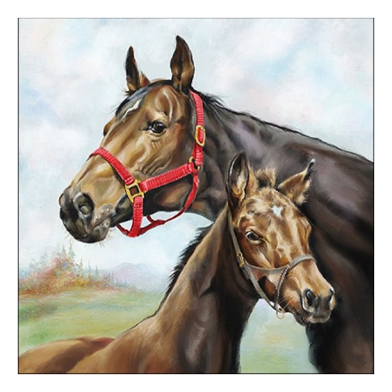 Szalvéta Horse Love papírszalvéta 33x33 cm 20 db-os