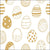 Szalvéta Húsvéti papírszalvéta 33x33 cm Easter Eggs All Over Gold