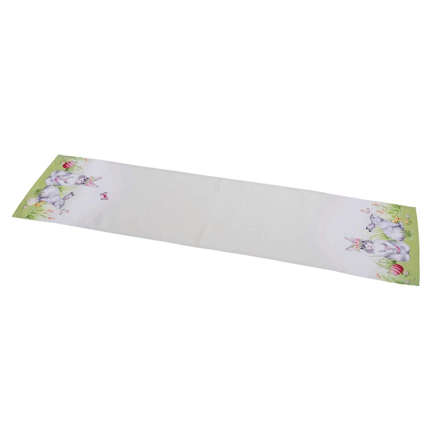 Asztali futó Húsvéti nyuszis asztali futó 40X150 cm fehér