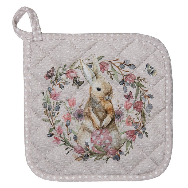 Húsvéti Dekoráció Húsvéti nyuszis pamut edényalátét Happy Bunny