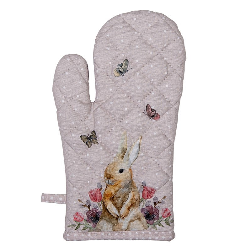 Húsvéti Dekoráció Húsvéti nyuszis pamut edényfogó kesztyű Happy Bunny