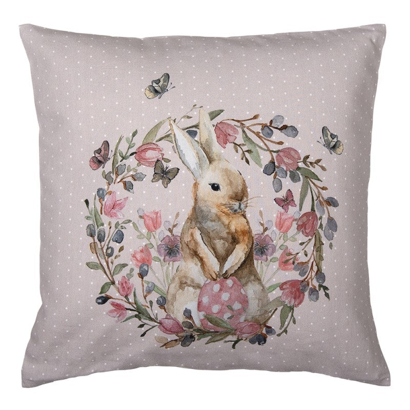 Húsvéti Dekoráció Húsvéti nyuszis pamut Párnahuzat Happy Bunny