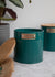 Konyhai tároló Zöld fém tárolódoboz szett Tea Kávé Cukor légmenetesen záródó