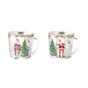 Tányér, étkészlet Joyful Santa karácsonyi Porcelán bögre szett 2 személyes