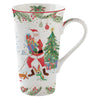 Bögre, csésze Joyful Santa karácsonyi Porcelán nagy bögre 600 ml