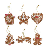 Karácsonyfadísz Karácsonyfadísz porcelán mézeskalács forma díszdobozban Gingerbread