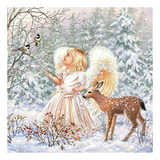 Szalvéta Karácsonyi angyalos papírszalvéta Winter Angel