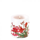 Gyertya Karácsonyi átvilágítós viasz gyertya Christmas Bouquet kicsi