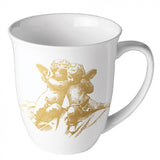 Bögre, csésze Karácsonyi bögre porcelán 400 ml Classic Angels Gold