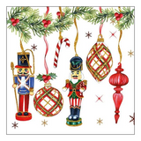 Szalvéta Karácsonyi Diótörő papírszalvéta 33x33 cm - Nutcrackers Decoration