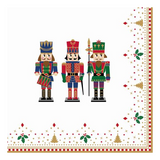 Szalvéta Karácsonyi Diótörő papírszalvéta 33x33 cm - Nutcrackers