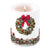 Gyertya Karácsonyi átvilágítós viasz gyertya Bow On Wreath közepes