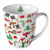 Szalvéta Karácsonyi hóemberes porcelán bögre Snowman Party 400 ml