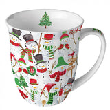Szalvéta Karácsonyi hóemberes porcelán bögre Snowman Party 400 ml