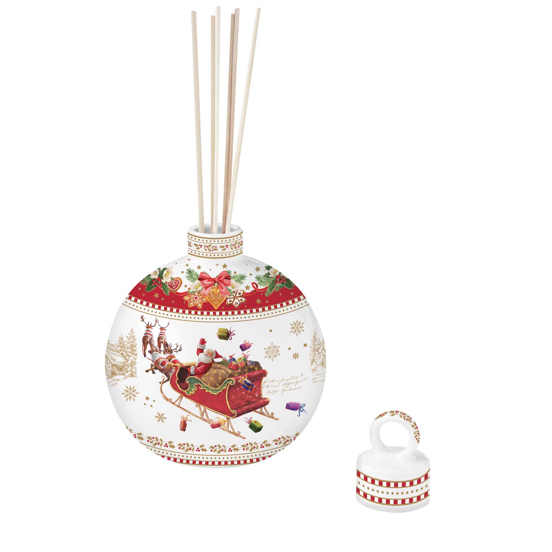 Levegőillatosító Karácsonyi Illatosító rattan pálcával mandarin zöldtea Christmas Memories