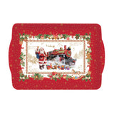 Tálca Karácsonyi műanyag kínáló tálca 33x22 cm Christmas Memories