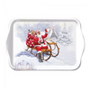 Tálca Karácsonyi műanyag kistálca Santa On Sledge
