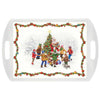 Tálca Karácsonyi műanyag nagy kínáló tálca 52X35 cm Christmas Round Dance