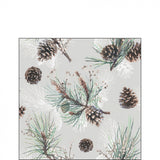 Szalvéta Karácsonyi papírszalvéta 25x25 cm Pine Cone All Over