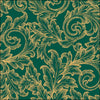 Szalvéta Karácsonyi papírszalvéta 33x33 cm Baroque Gold Green