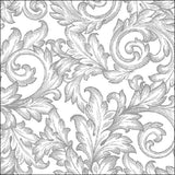Szalvéta Karácsonyi papírszalvéta 33x33 cm Baroque Silver White