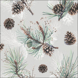 Szalvéta Karácsonyi papírszalvéta 33x33 cm Pine Cone All Over