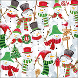 Szalvéta Karácsonyi papírszalvéta 33x33 cm Snowman Party