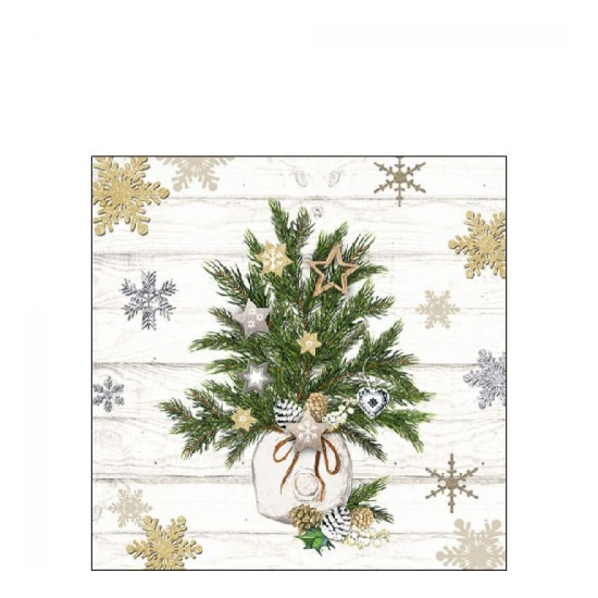 Szalvéta Karácsonyi papírszalvéta Decorated Branches