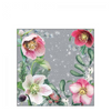 Szalvéta Karácsonyi papírszalvéta Helleborus Orientalis Grey