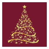 Szalvéta Karácsonyi papírszalvéta Shining Tree bordeaux