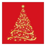 Szalvéta Karácsonyi papírszalvéta Shining Tree red