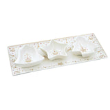 Tálca Karácsonyi porcelán 4 részes tálka szett Christmas Lights