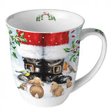 Bögre Karácsonyi porcelán bögre Looking Up To Santa 400 ml