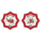 Tányér, étkészlet Karácsonyi porcelán desszertes tányér 2 db-os szett Christmas Memories