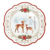 Tányér, étkészlet Karácsonyi porcelán desszertes tányér Christmas Melody
