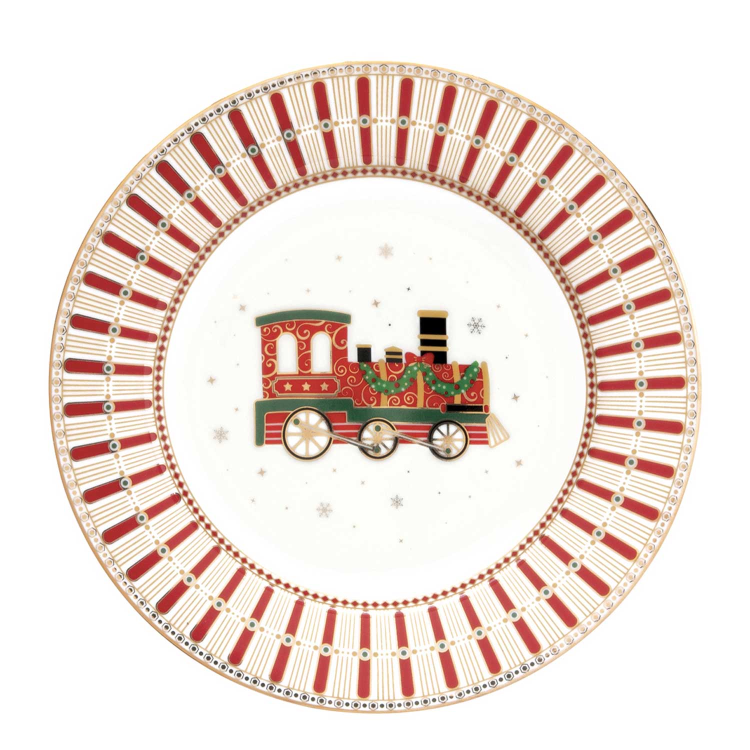 Tányér, étkészlet Karácsonyi porcelán desszertes tányér Polar Express