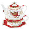 Teáskanna Karácsonyi porcelán egyszemélyes teás szett, 0,35 l és 0,45 l, díszdobozban - Christmas Memories