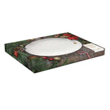 Tányér, étkészlet Karácsonyi porcelán ovális tálca domború Holly Berries