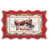 Tálca Karácsonyi porcelán tálca 35x23 cm Christmas Memories