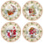 Tányér, étkészlet Karácsonyi porcelán desszertes tányér szett 4db-os díszdobozban, 19 cm - Christmas Time