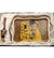 Tortatál Klimt porcelán süteményes kínáló tálca lapáttal A Csók